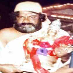 Guruji carrying Utsava Moorthi of Sarvajanika Sri Ayyappa at Shimoga